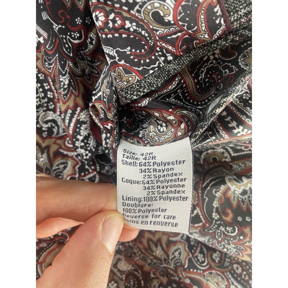 Paisley & Gray Slim Fit Rayon Stretch Gray Plaid Blazer Men 42R Preppy Old Money - Picture 5 of 13